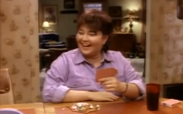 Roseanne as she appears in the opening theme of her series